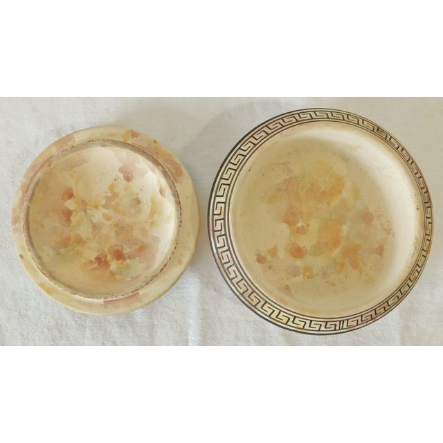 1980s Vintage Classical Greek Warrior Handmade Terracotta Dresser Trinket Box For Sale - Image 5 of 7