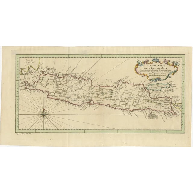 Antique Map of Java Indonesia, 1750 For Sale