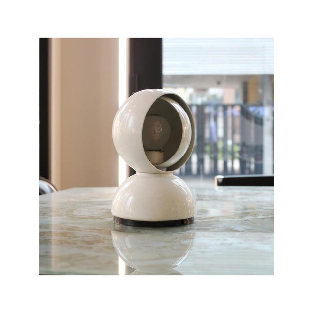 White Eclisse Table Lamps by Vico Magistretti for Artemide, Set of 2 For Sale - Image 8 of 10