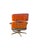 Vintage Mid Century Modern Leather Lounge Chair and Ottoman Attributed to Selig For Sale - Image 9 of 16