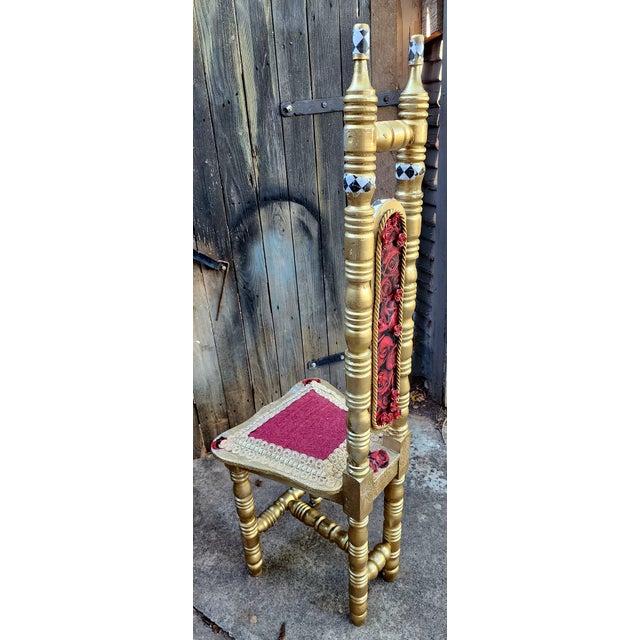 Antique Whimsical "Alice in Wonderland" Avant-Garde Victorian Spool Chair For Sale - Image 6 of 7