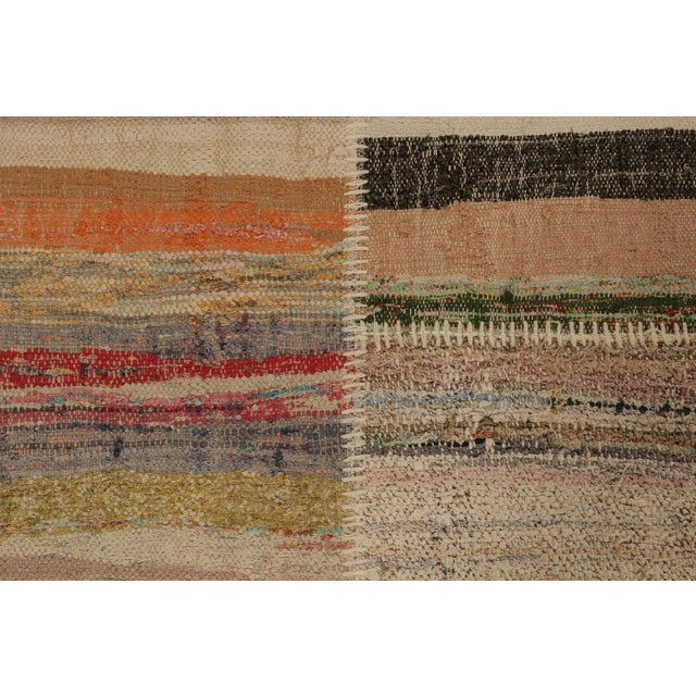Rug & Kilim’s Patchwork Kilim Rug in Polychromatic Stripes For Sale In New York - Image 6 of 8