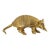 Vintage Solid Cast Brass Armadillo Figure For Sale