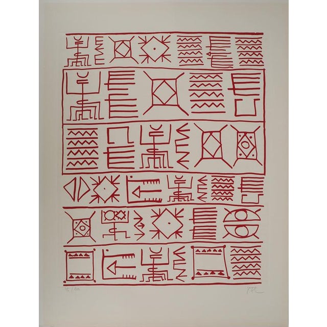 Red Yona Friedman, Pictograms of Genesis (Red), 1975, Silkscreen For Sale - Image 8 of 8