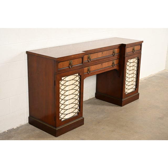 Kittinger Kittinger English Regency Carved Mahogany Sideboard Buffet, Circa 1960s For Sale - Image 4 of 17