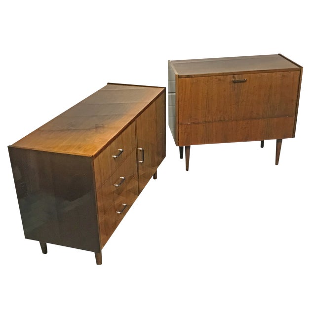 Vintage Chest of Drawers, 1960s, Set of 2 For Sale
