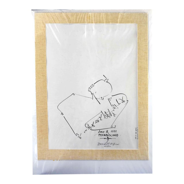 1971 David Sheskin Abstract Drawing, Mendocino For Sale