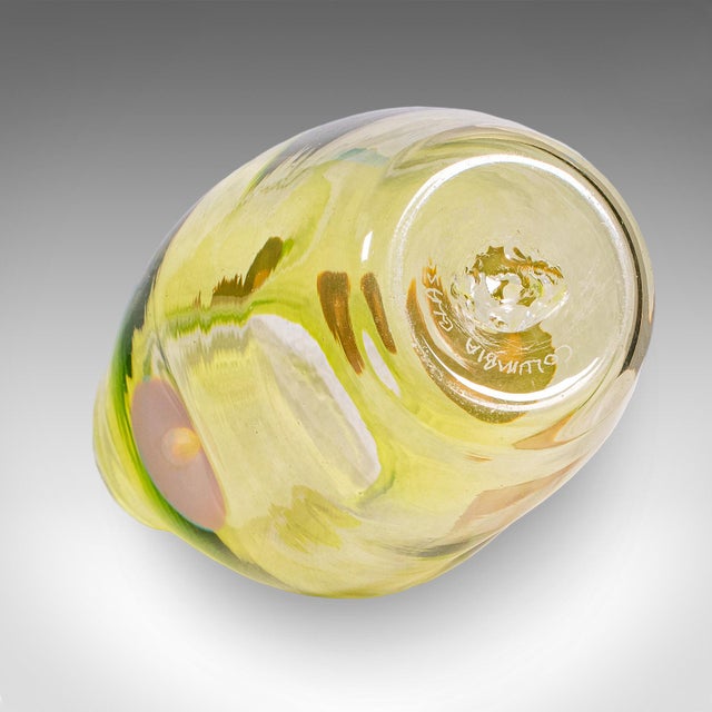 Glass Vintage Art Vase, English, Blown Glass, Display Sleeve, Columbia Glassworks For Sale - Image 7 of 10