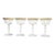 1960s Tiffin-Franciscan “Minton” Set of 4 Coupe Champagne Glasses For Sale