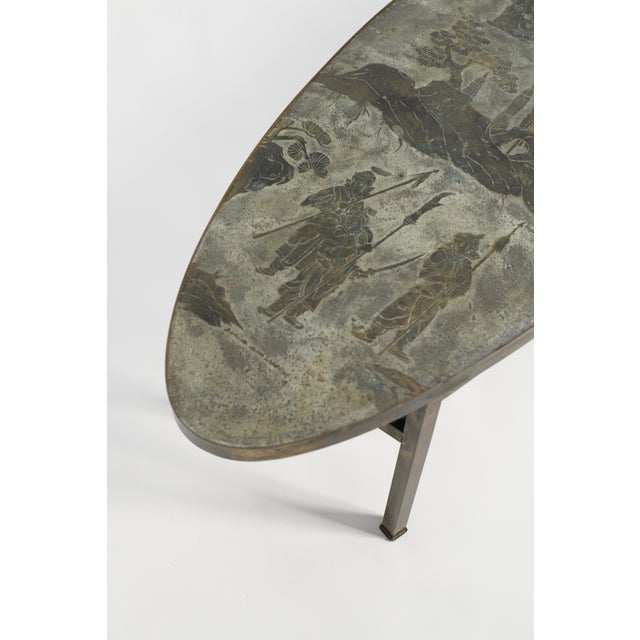 Bronze Ming Coffee Table by Philip & Kelvin Laverne, Bronze & Pewter, 1965 For Sale - Image 8 of 13