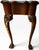 Queen Anne 1980s Henkel-Harris Virginia Galleries Carved Flame Mahogany Chippendale Sofa Console Table With Ball and Claw Feet For Sale - Image 3 of 13