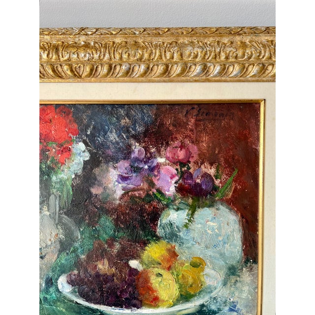 Victor Simonin, Belgian Post Impressionist Oil Painting of Flowers Victor Simonin Fauvist Master For Sale - Image 9 of 13