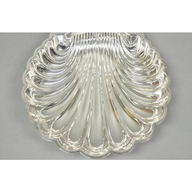Vintage Mid Century Modern Wm Rogers Silver Plated Clam Shell Serving Dish For Sale - Image 4 of 9