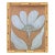 Original Daisy Flower Painting in Gold Bamboo Frame, Oil on Canvas, 11" X 14" by Tatiana Duperault For Sale