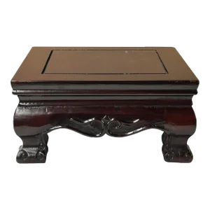 8.5" Dark Brown Square Claw Legs Wood Display Stand Riser Easel