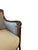 Neoclassical Walnut Lounge Chair With Paisley Upholstery Transitional Designer Accent Chair For Sale In Greensboro - Image 6 of 8