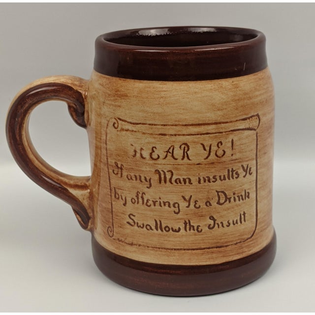 Vintage Pennsbury Pottery Pennsylvania Dutch Pitcher & Mug Set - Five Pieces For Sale - Image 9 of 17