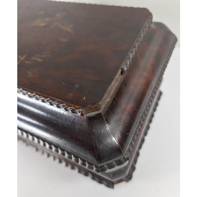 19th Century English Regency Sarcophagus Form Tea Caddy Box With Mahogany Veneer For Sale - Image 17 of 18