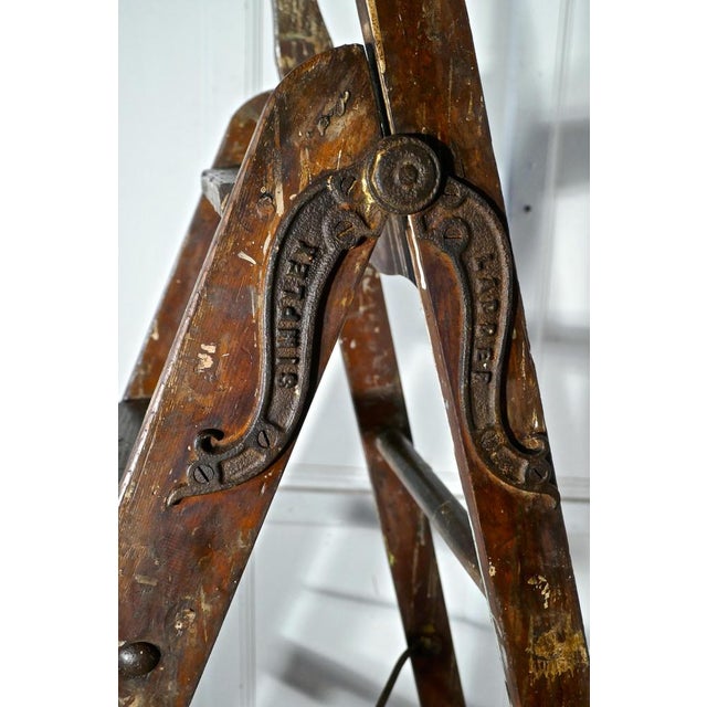 Paint Splattered Simplex Safety Step Ladder, 1900s For Sale - Image 4 of 8