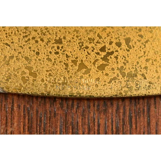 Tiffany Studios New York Bronze Doré Large Tray With Abalone Inlay For Sale - Image 9 of 11