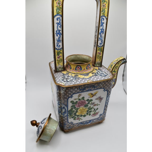 18th Century Chinese Canton Enameled Square Teapot For Sale - Image 14 of 15