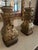 Mid-Century Modern Vintage Brass Urn Table Lamps With Elaborate Asian-Inspired Relief - Pair For Sale - Image 3 of 11