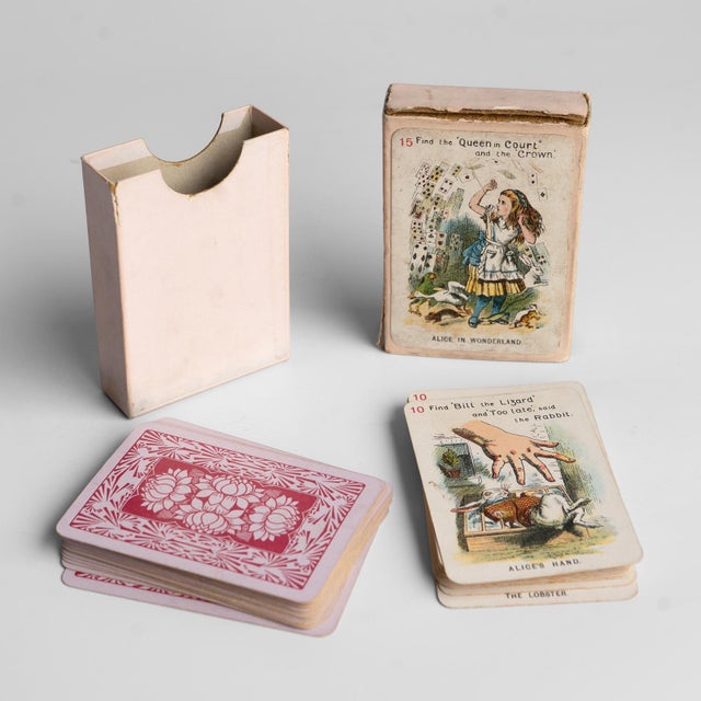 1900 - 1909 Antique Alice in Wonderland Playing Cards Game by Thomas De La Rue & Co For Sale - Image 5 of 18