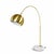 Gold Mid-Century Brass Arc Floor Lamp with Marble Base For Sale - Image 8 of 8
