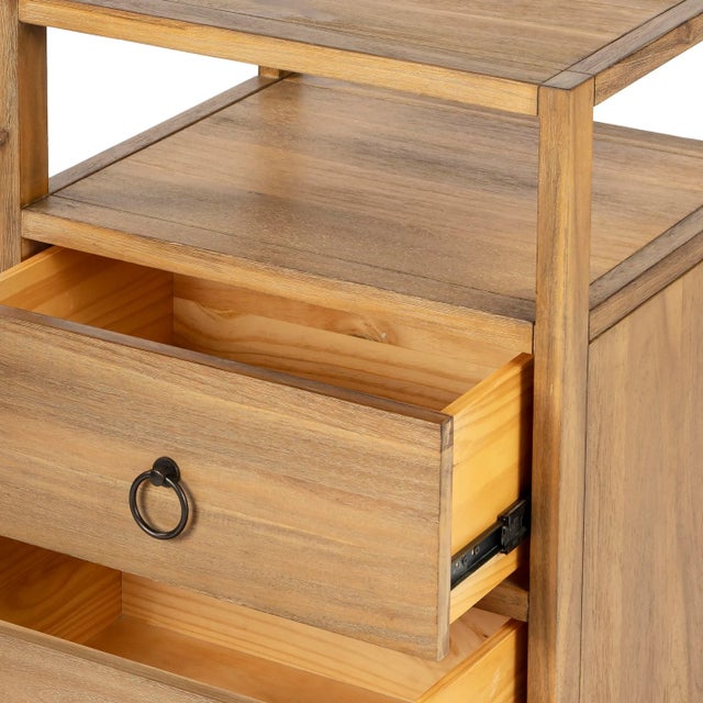 The minimalist design of this stylish nightstand makes it an ideal addition in any contemporary space. Crafted from acacia...