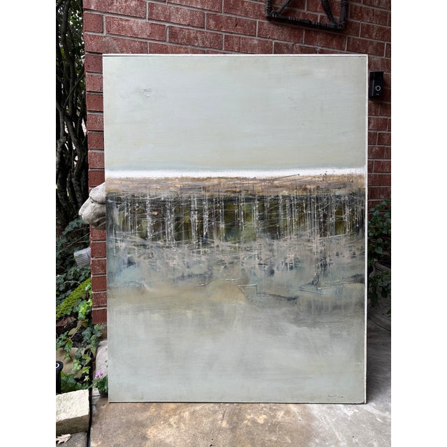 Vintage Atmospheric Abstract Landscape by Texas Artist Walter McCown For Sale - Image 11 of 11