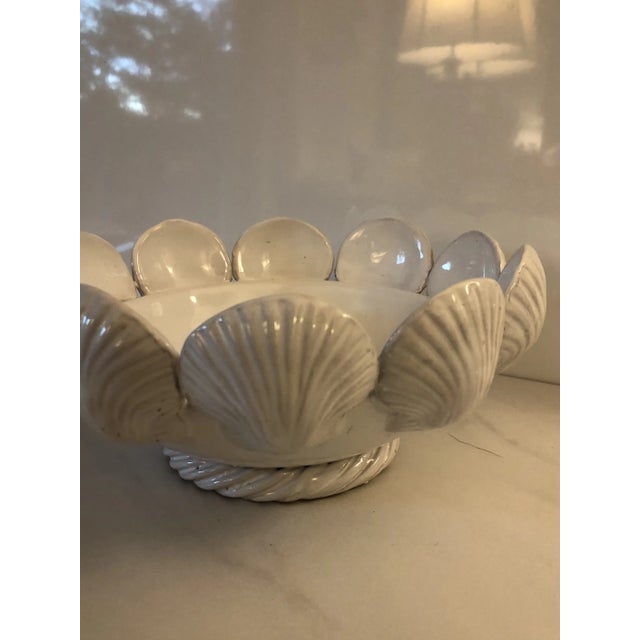 Italian Majolica Blanc De Chine Clam Sea Shell Bowl For Sale - Image 4 of 7
