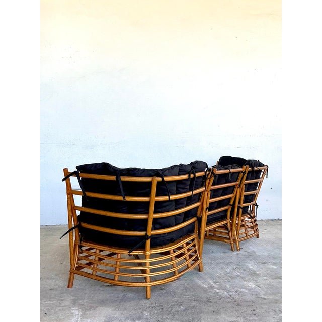 This striking vintage three-piece modular sectional captures the essence of elevated coastal living. Crafted with...