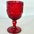 Mid-Century Modern 1970s Madonna Inn Ruby Red Glasses, Leaf Pattern Goblet, Fenton / Wright Set of 2 For Sale - Image 3 of 13