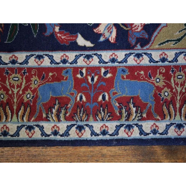 Middle Eastern Isfahan Silk Warp Rug For Sale - Image 4 of 10