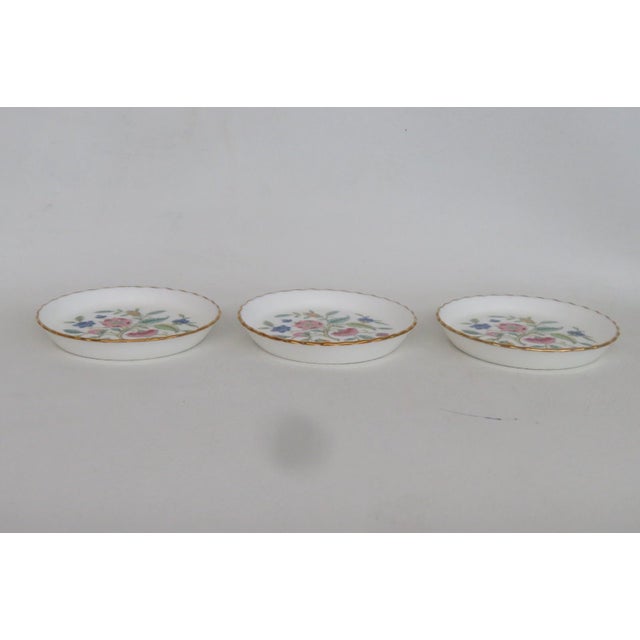 Minton Haddon Hall Bone China Trinket Dish 3pc Set John Wadsworth Coasters 4901b For Sale - Image 10 of 18
