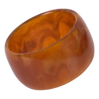 Bakelite Bracelet Bangle Red Tea Amber For Sale