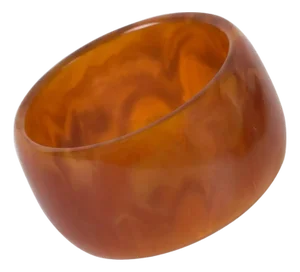 Bakelite Bracelet Bangle Red Tea Amber
