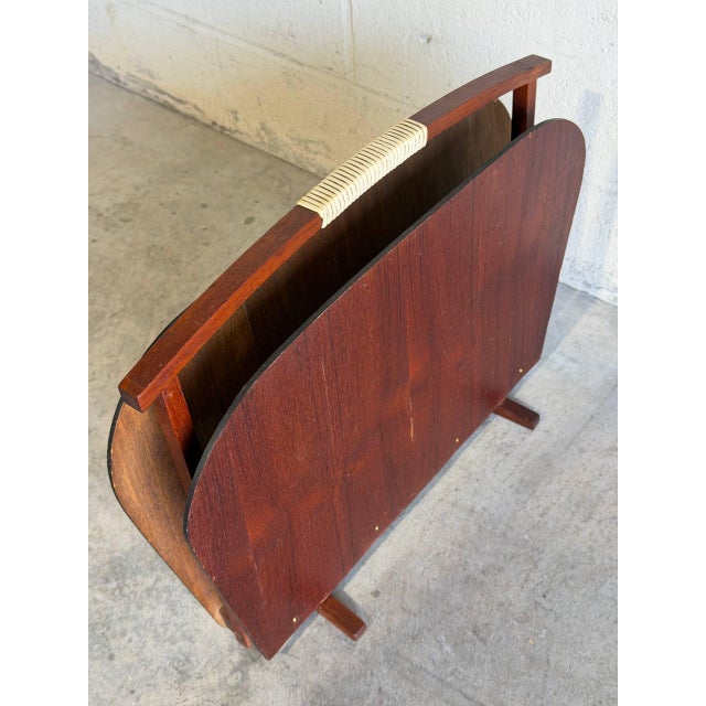 Teak Magazine Holder Danish Mid-Century Modern Vintage For Sale - Image 10 of 10