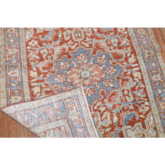 1930s Antique Handknotted Heriz Rug, 3'7'' X 4'5'' For Sale In New York - Image 6 of 7