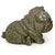 Vintage English Bulldog Garden Ornament Dog Statue With Weathered Patina For Sale - Image 9 of 12