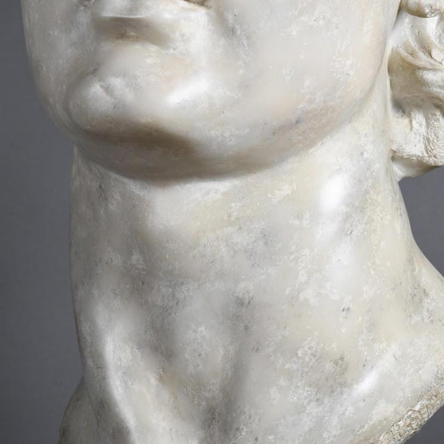 2000 - 2009 Unknown, Hellenistic Sculpture of a Head of Apollo, Plater and Resin For Sale - Image 5 of 7