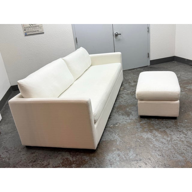 Pottery Barn Williams Sonoma for Pottery Barn Union Grand Sofa + Ottoman, Pair For Sale - Image 4 of 12