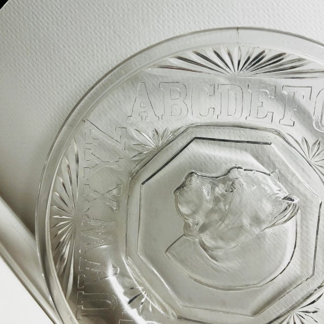 Victorian 1890 Victorian Bulldog Dog Alphabet Plate For Sale - Image 3 of 9