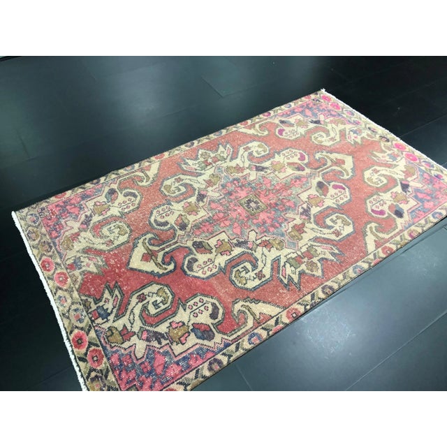 Vintage Rustic Home Turkish Handmade Rug For Sale - Image 4 of 11