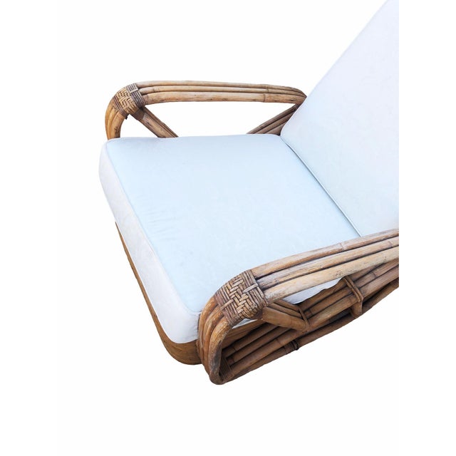 Paul T. Frankl 3-Strand Square Pretzel Round-Back Lounge Chair (Unrestored) For Sale - Image 4 of 10