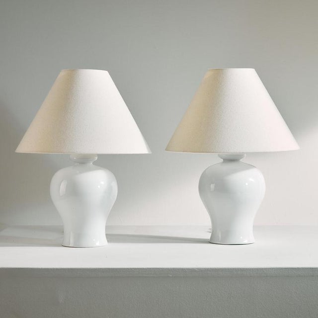 German Ceramic Table Lamps, Set of 2 For Sale - Image 10 of 10
