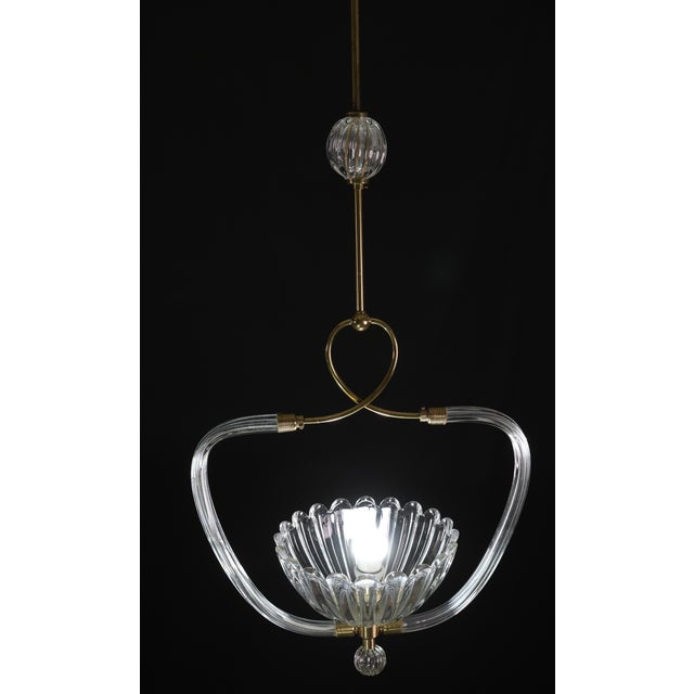 1950s Amazing Art Decò Murano Glass Pendant Chandelier by Ercole Barovier For Sale - Image 11 of 13