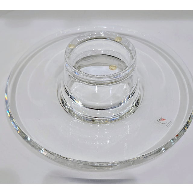 Colle Italian 24% Lead Crystal Low Disc Decorative Bowl For Sale In Dallas - Image 6 of 8