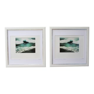 Duo of Fine Art Seascape Photography in Vintage Frames by C. Damien Fox For Sale