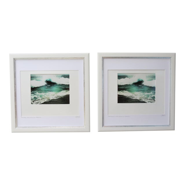 Duo of Fine Art Seascape Photography in Vintage Frames by C. Damien Fox For Sale